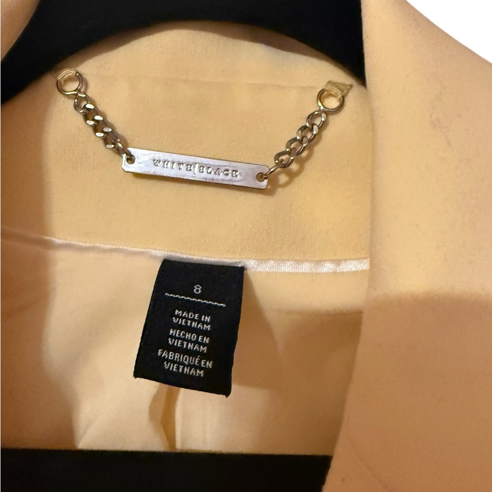 White House Black Market Yellow Double Breasted Blazer Jacket Peak Lapel Size 8 - Picture 6 of 6